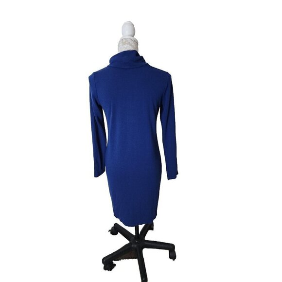 J. Jill Dress Mini Wearever Collection Blue Ribbed Knit Long Sleeve Women's XS - Picture 4 of 7